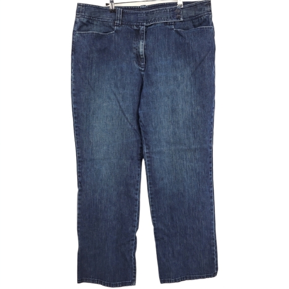 Talbots Pants - Talbots Dark Wash Stretch Flat Front Jeans